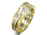 Listing image for Trap Three Band Diamond Ring Satin Finish