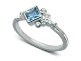 Listing image for Water Bubbles Aquamarine and Diamond Engagement Ring